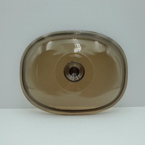 Corning Vision 4 Quart Oval Roaster Visions Amber Dutch Oven Covered Casserole - Picture 5 of 14